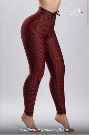 
                  
                    Load image into Gallery viewer, Leggings Anticelulitico Scrunch Milan Red
                  
                