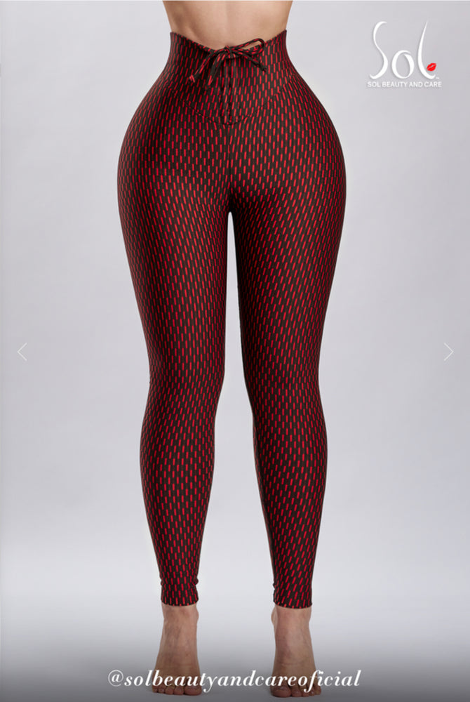 
                  
                    Load image into Gallery viewer, Leggings Anticelulitico Scrunch Milan Red
                  
                